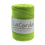 Sznurek La Corda Macrame Cotton  2mm / rolka 200m / 780 zielony neon
