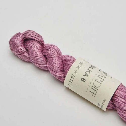 Włóczka Cardiff Cashmere Silka 8 / 02 / saio / przygaszony fiolet