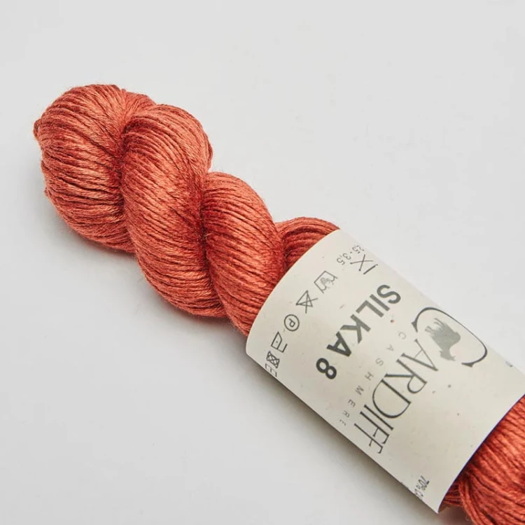 Włóczka Cardiff Cashmere Silka 8 / 09 / angola / rdza