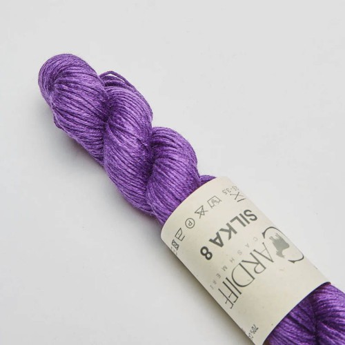 Włóczka Cardiff Cashmere Silka 8 / 10 / matador / fiolet