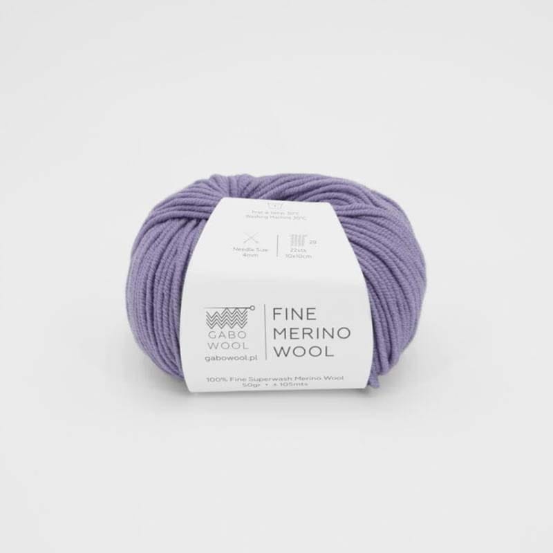 Włóczka Gabo Wool Fine Merino Wool 3382 / jasna lila