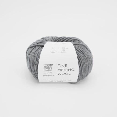 Włóczka Gabo Wool Fine Merino Wool 3738 / jasny szary
