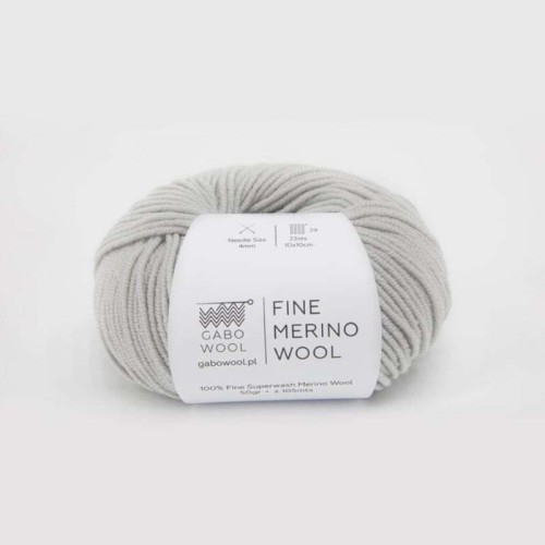 Włóczka Gabo Wool Fine Merino Wool GR4112 / popiel