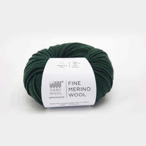 Włóczka Gabo Wool Fine Merino Wool VR1172 / leśna zieleń