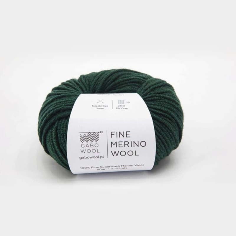 Włóczka Gabo Wool Fine Merino Wool VR1172 / leśna zieleń