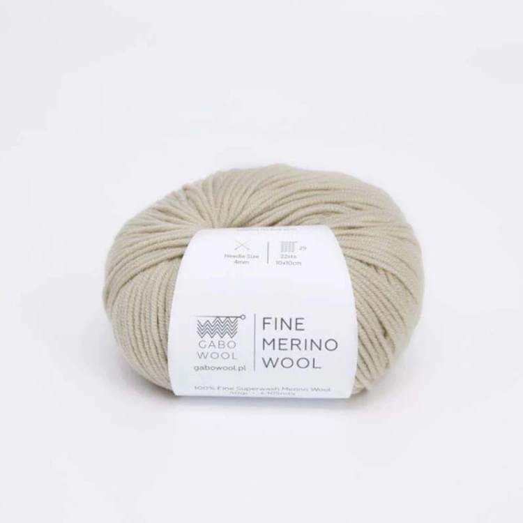 Włóczka Gabo Wool Fine Merino Wool 3402 / jasny beż