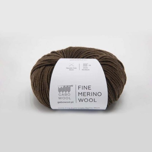 Włóczka Gabo Wool Fine Merino Wool AM3249 / czekolada