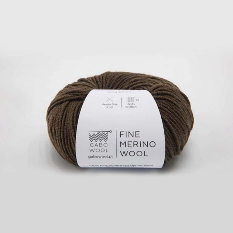 Włóczka Gabo Wool Fine Merino Wool AM3249 / czekolada