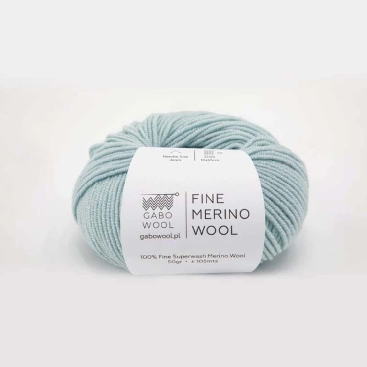 Włóczka Gabo Wool Fine Merino Wool AZ8726 / akwamaryna