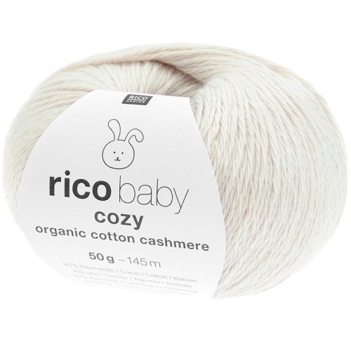 Włóczka Rico Design Baby Cozy Organic Cotton Cashmere 002 / naturalny