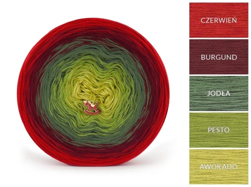 KOKONEK Nature NT024 Wieszczba - Czerwień/burgund/jodła/pesto/awokado