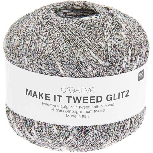 Włóczka fantazyjna Rico Design Creative Make It Tweed Glitz 001 / naturalny