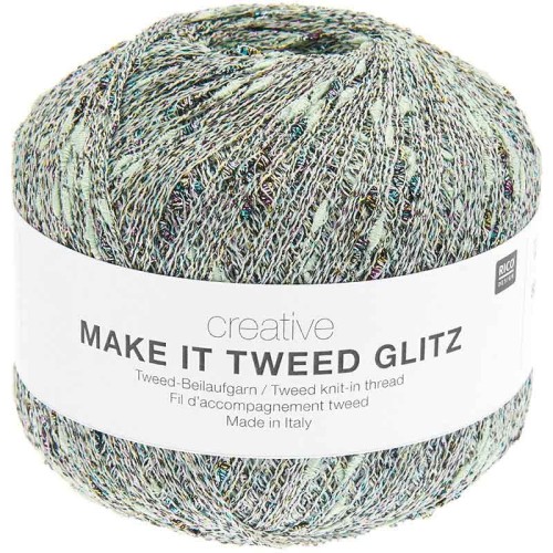 Włóczka fantazyjna Rico Design Creative Make It Tweed Glitz 005 / miętowy