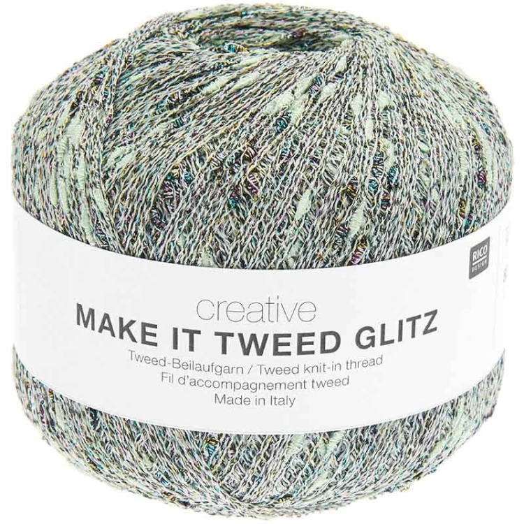 Włóczka fantazyjna Rico Design Creative Make It Tweed Glitz 005 / miętowy