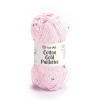 Włóczka z cekinami YarnArt Cotton Gold Paillettes 7107 / jasny róż ze srebrem