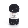 Włóczka z cekinami YarnArt Cotton Gold Paillettes 7101 / czerń ze srebrem