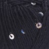 Włóczka z cekinami YarnArt Cotton Gold Paillettes 7101 / czerń ze srebrem