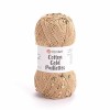 Włóczka z cekinami YarnArt Cotton Gold Paillettes 7105 / ciepły beż ze złotem