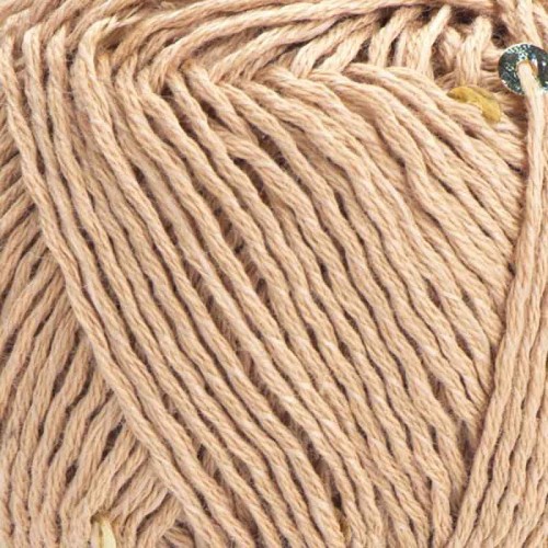 Włóczka z cekinami YarnArt Cotton Gold Paillettes 7105 / ciepły beż ze złotem