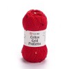 Włóczka z cekinami YarnArt Cotton Gold Paillettes 7115 / czerwień