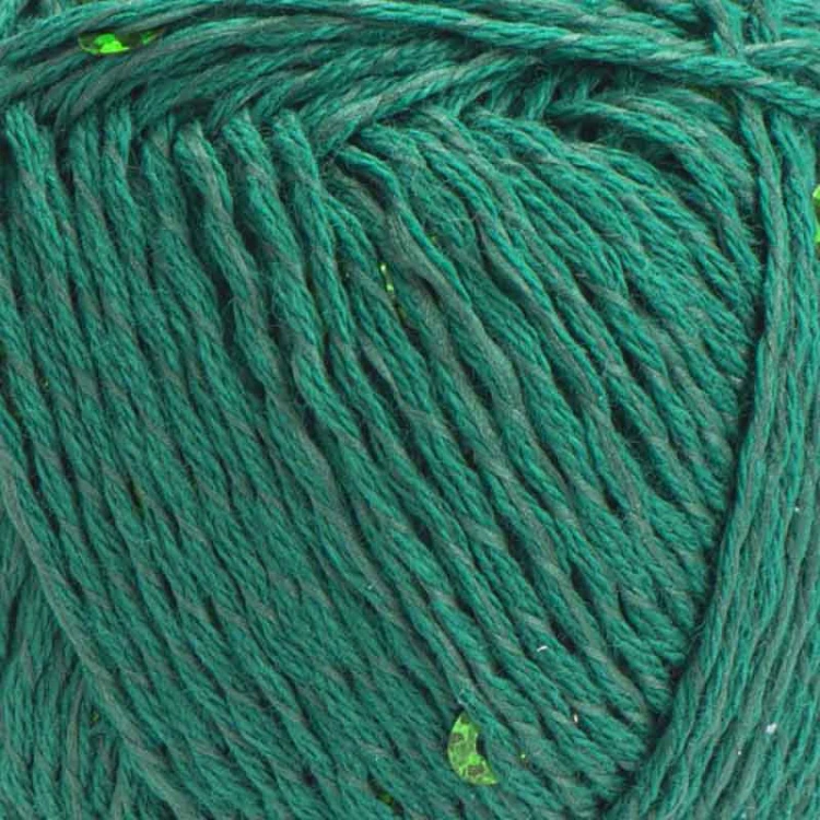 Włóczka z cekinami YarnArt Cotton Gold Paillettes 7114 / zieleń