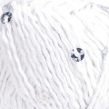 Włóczka z cekinami YarnArt Cotton Gold Paillettes 7102 / biały ze srebrem