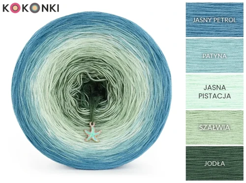 KOKONEK Classic B301 - Jasny petrol/patyna/jasna pistacja/szałwia/jodła