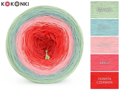 KOKONEK Classic B303 - Szałwia/patyna/morela/arbuz/ognista czerwień