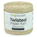 Włóczka Loop'ncraft Twisted Paper Yarn 15-20 / rafia papierowa / krem