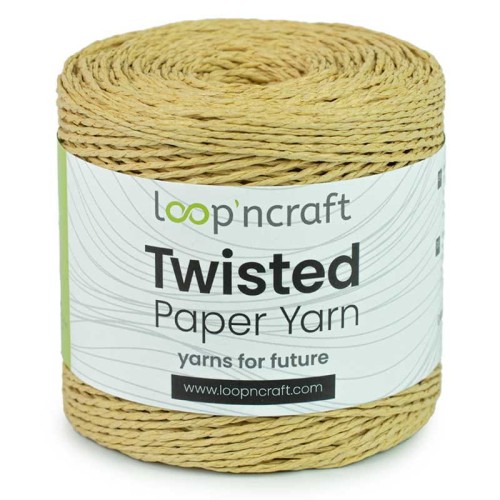 Włóczka Loop'ncraft Twisted Paper Yarn 15-02 / rafia papierowa / słomkowy
