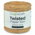Włóczka Loop'ncraft Twisted Paper Yarn 15-19 / rafia papierowa / koniak