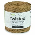 Włóczka Loop'ncraft Twisted Paper Yarn 15-08 / rafia papierowa / orzech
