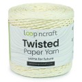 Włóczka Loop'ncraft Twisted Paper Yarn 15-04 / rafia papierowa / ecru