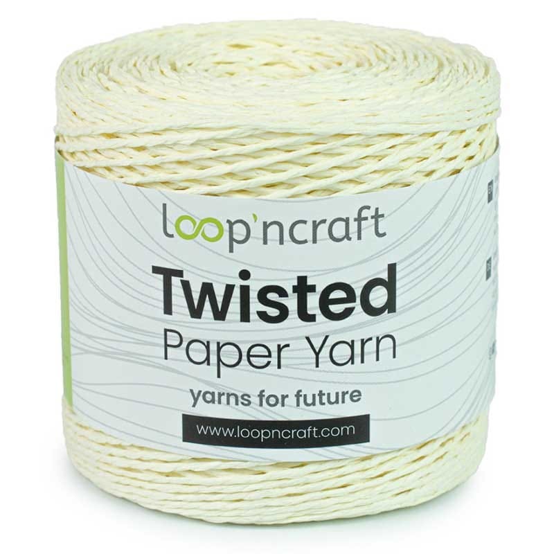 Włóczka Loop'ncraft Twisted Paper Yarn 15-04 / rafia papierowa / ecru