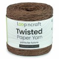 Włóczka Loop'ncraft Twisted Paper Yarn 15-09 / rafia papierowa / ciemny brąz