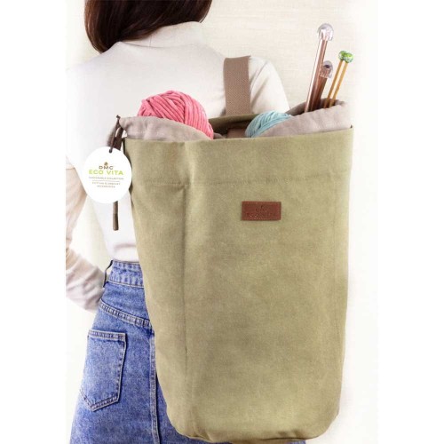 Torba na włóczkę ze ściągaczem DMC Eco Vita K & C Bold Bag / khaki