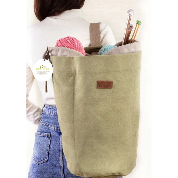 Torba na włóczkę ze ściągaczem DMC Eco Vita K & C Bold Bag / khaki