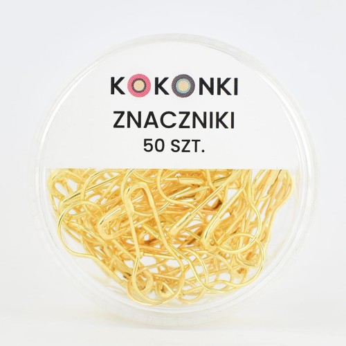 Znaczniki oczek Kokonki Accessories / agrafka / złoto / 50 szt.