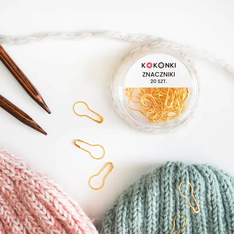Znaczniki oczek Kokonki Accessories / agrafka / złoto / 20 szt.