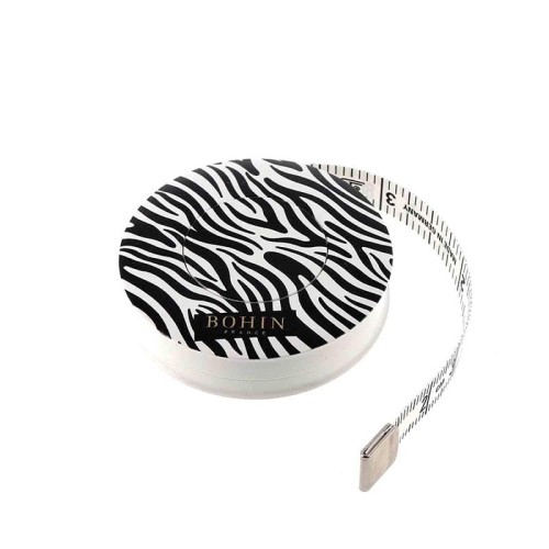 Centymetr / miara krawiecka zwijana Bohin / zebra / 150 cm