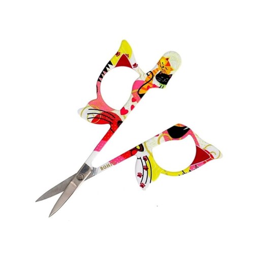 Nożyczki do haftu Bohin / 9 cm / koty / mix