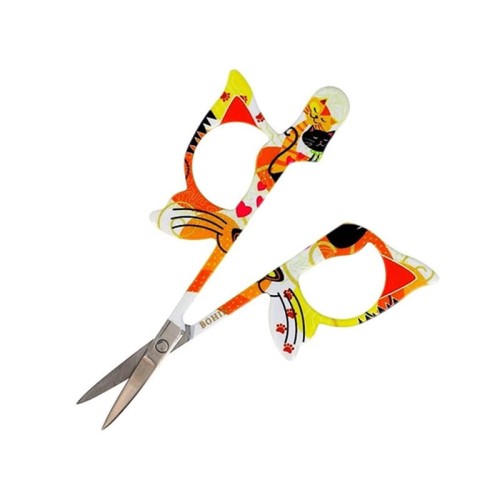 Nożyczki do haftu Bohin / 9 cm / koty / mix