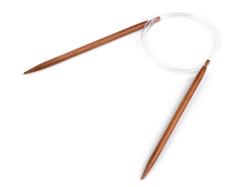 Druty bambusowe z akrylową żyłką 80 cm