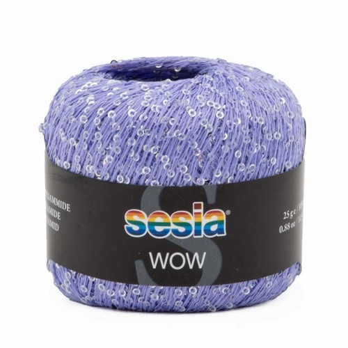Włóczka / nić fantazyjna z cekinami Sesia Wow 4502 / ametyst / 25g
