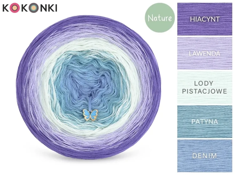 KOKONEK Nature NT094 Velvet air - Hiacynt/lawenda/lody pistacjowe/patyna/denim