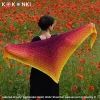Autorka chusty:  Agnieszka Narel; Wzór:  Rhombic weaves od Tangled by K