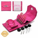 Zestaw KRÓTKICH drutów wymiennych Lykke Blush 3.5"/ 9 cm / 5 par drutów / 3.25 - 4.5 mm