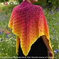 Autorka chusty:  Agnieszka Narel; Wzór:  Rhombic weaves od Tangled by K