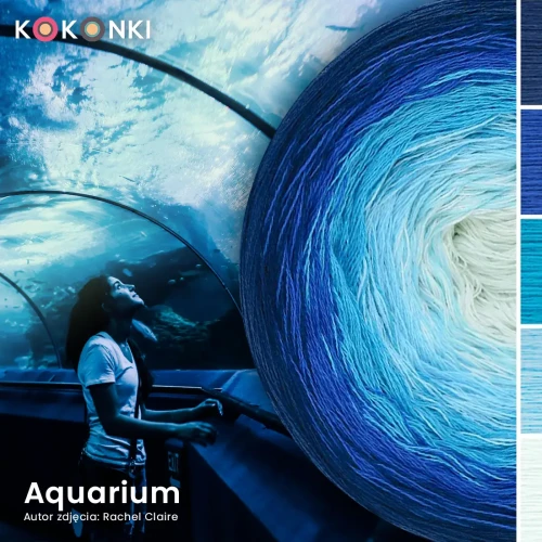 KOKONEK Nature NT088 Aquarium - Granat/szafir/turkus/aqua/lody pistacjowe