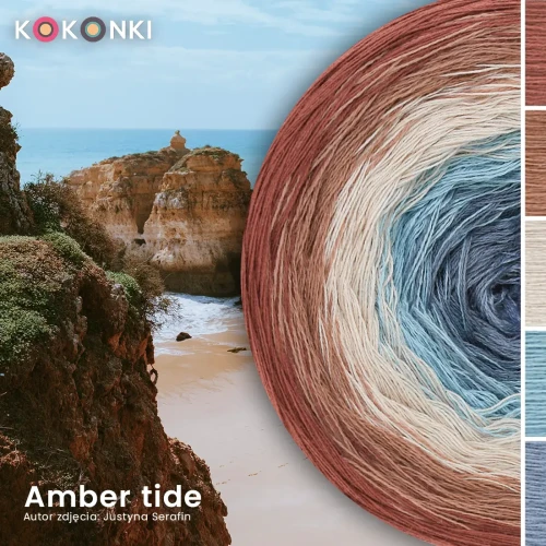 KOKONEK Nature NT090 Amber tide - Glina/kakao/beż/patyna/szaroniebieski